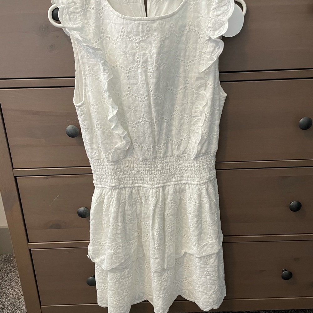 Cute smocked waist lace dress